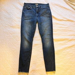 Mother High Waisted Looker Ankle Fray Moonlust Privateer